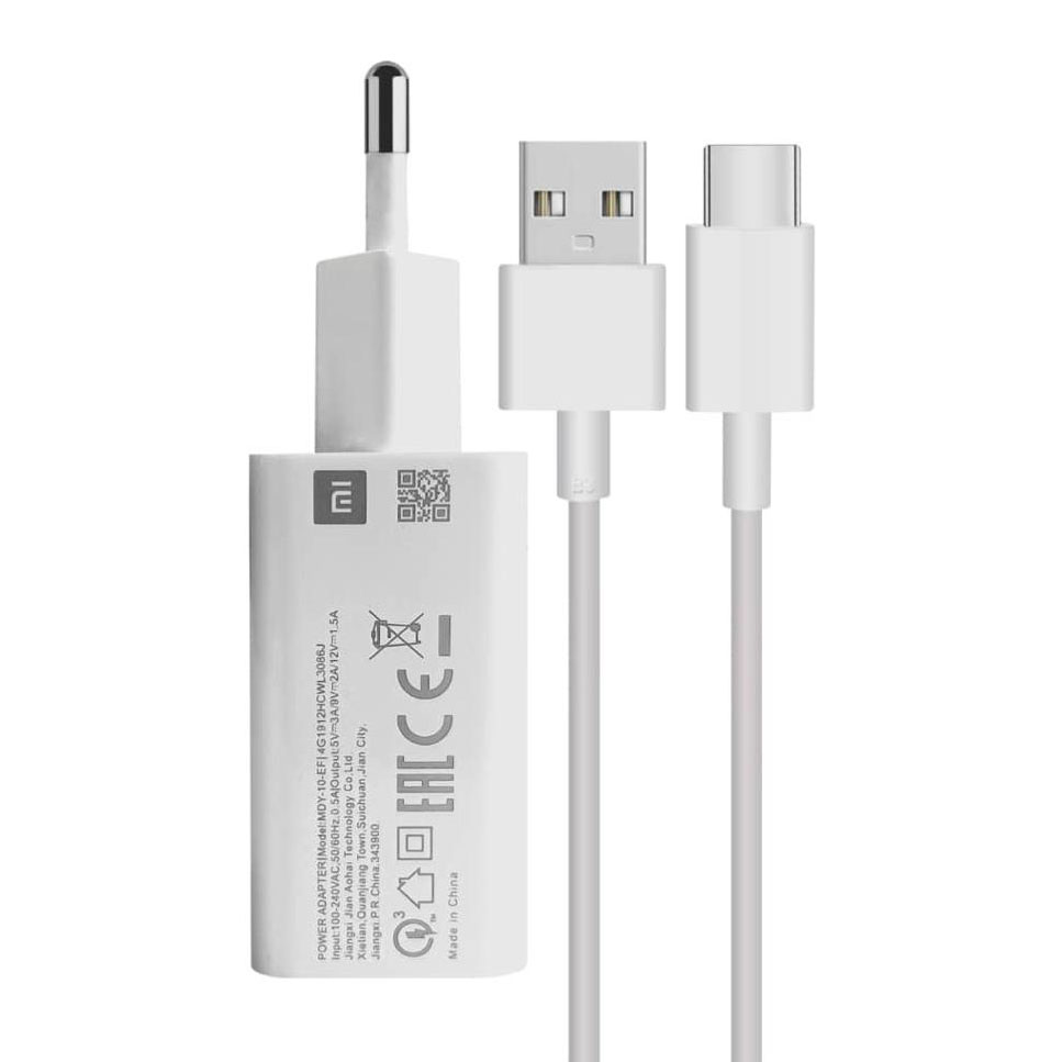خرید و قیمت شارژر دیواری مدل MDY-10EW به همراه کابل تبدیل USB-C ...